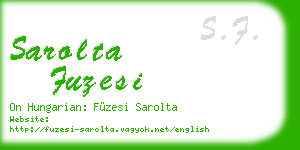 sarolta fuzesi business card