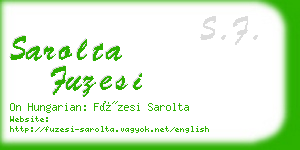 sarolta fuzesi business card